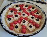 Une image de l'étape 4 de Tarte à la tomate 🍅 fromage de chèvre 🐐 et olives.