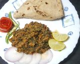 A picture of step 7 of Qeema Palak !.