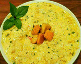 A picture of step 11 of Mike's Stacked Seafood Chowder.