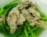Hình bước làm 3 của món Canh rau muống nấu gân bò