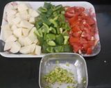 A picture of step 2 of Aloo Shimla mirch ki sabzi.