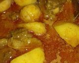 A picture of step 5 of Arvi Gosht.