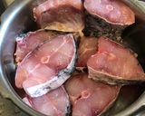 A picture of step 1 of Doi Shorshe Katla Carp in the Yoghurt and Mustard Pastes Gravy.