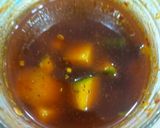 A picture of step 5 of Raw Mango green chili aachar.
