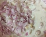 A picture of step 3 of Boondi raita.