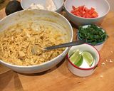 A picture of step 2 of Creamy chicken burritos.
