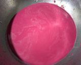 A picture of step 3 of Beetroot khandvi.