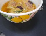 A picture of step 9 of Karhi pakora with curry leaves.