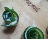 A picture of step 6 of 1 bite cucumber 🥒 salad.