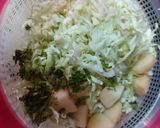A picture of step 1 of Cabbage masala.