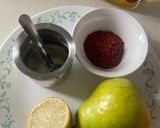 A picture of step 1 of Instant Babugosha pear achar.