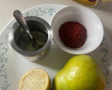 A picture of step 1 of Instant Babugosha pear achar.