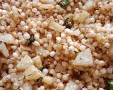 A picture of step 4 of Sabudana khichadi.