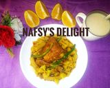 A picture of step 3 of Macaroni n potato jollof with Nescafe.