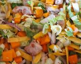 A picture of step 3 of Mild Thai green curry.