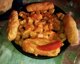 Foto del paso 7 de la receta: Salchichas con puré envueltos. Con masa casera y papas al horno