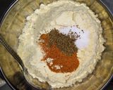 A picture of step 1 of Baghari dahi phulkiyan.