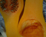 A picture of step 2 of Butternut squash with beef and onions.