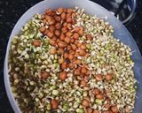 A picture of step 1 of Protein rich Mix Sprouts Stir fry and pulka Roti (Tiffin/lunch box recipe).