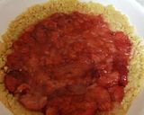 A picture of step 5 of My Strawberry and Custard no bake tart. 😋.