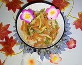 Foto langkah ke 6 dari resep Tumis Wortel, Buncis, Jagung Putren dan Ayam Ala Sederhana.