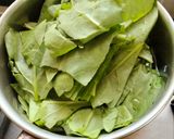 A picture of step 1 of Palak paneer.