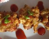 A picture of step 1 of Corn Pakora with Mint chutney.