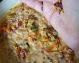 Foto del paso 6 de la receta Nidos de Tagliatelle con verduras jamón y nata