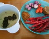 Foto langkah ke 2 dari resep Daun ubi dan sambal brambang asem.