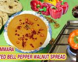 வறுத் காப்சிகம் வாதுமை கொட்டை துளிகள்(Roasted bell pepper walnut spread recipe in tamil) ரெசிபி ஸ்டேப் 6 புகைப்படம்