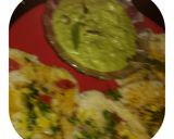 A picture of step 1 of Coconut green chutney with uttapam (mix veg).
