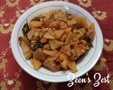 A picture of step 3 of Chayote or Chow Chow Fry.