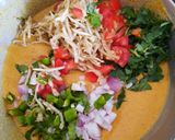 A picture of step 2 of Veg chila with mixed flour.