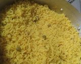 A picture of step 3 of Nigerian fried rice.