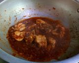 A picture of step 7 of Karahi style alu matr chicken ka salen.