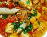 A picture of step 8 of Shrimp Bún Riêu.