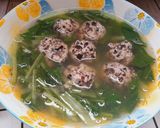 Hình bước làm 2 của món Canh cải ngọt nấu mọc