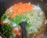 A picture of step 2 of Fried Rice with Grilled chicken.