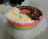 Foto langkah ke 7 dari resep Rainbow cake ekonomis (2 telur).