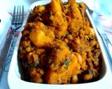 A picture of step 8 of Amaranthus Flavoured Porridge Beans and Yam 😘.