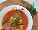 Gambar langkah 9 resipi Ikan Tombak masak kari daun kesum.