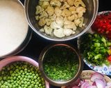 A picture of step 1 of Veggie pulav...!!! Easy recipe 👍😍.