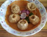 A picture of step 6 of "Fried Tandoori Momo".