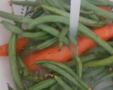 A picture of step 1 of Carrot and beans subzi.