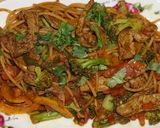 A picture of step 6 of Red Lentil Spaghetti with Sautéed Beef – Jon Style.