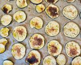 A picture of step 2 of Moussaka with red lentils.
