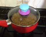 A picture of step 3 of Persian Adas Polo(lentil and rice).