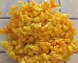 A picture of step 1 of Mango salsa.