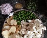 फूलगोभी,मटर,आलू की सब्जी (fulgobi matar aloo ki sabzi recipe in Hindi) रेसिपी चरण 1 फोटो