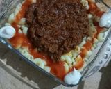 A picture of step 2 of Keema pasta.